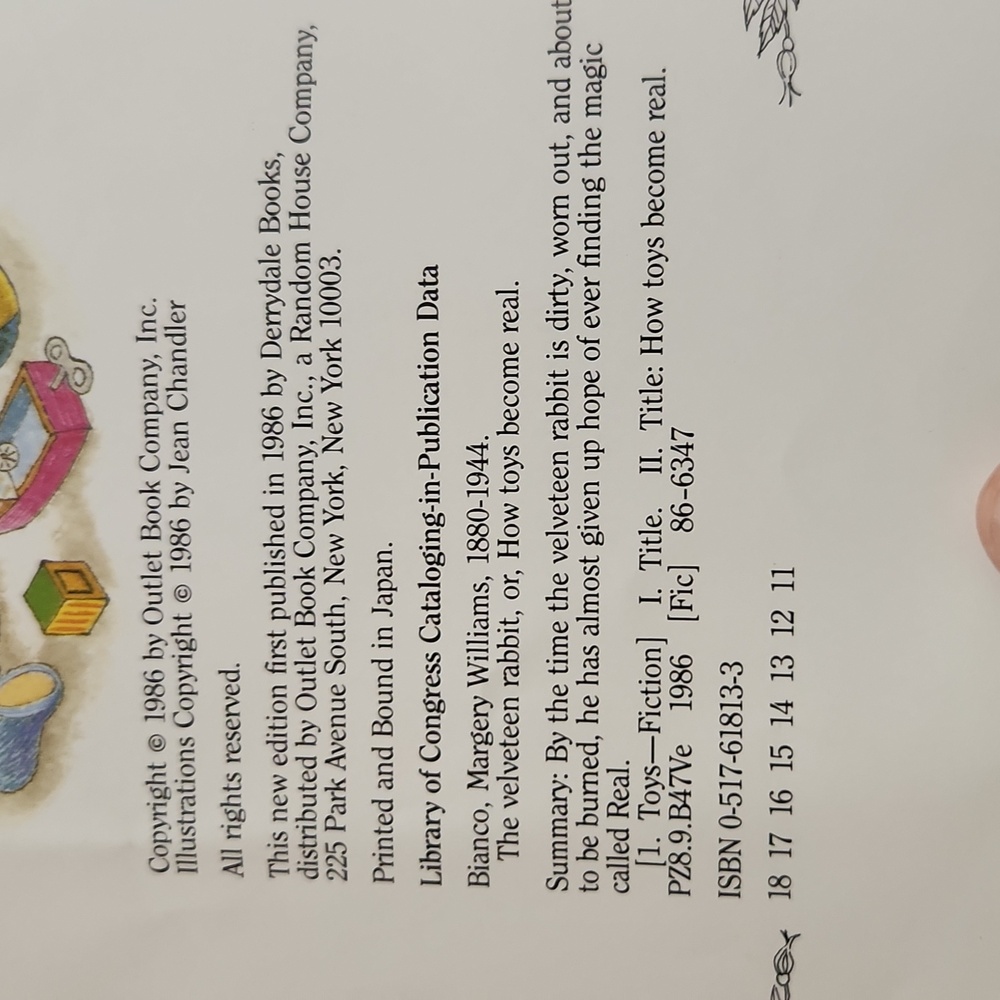 The Velveteen Rabbit Illustrated Book Vintage Collectible Kids Story - Picture 3 of 3